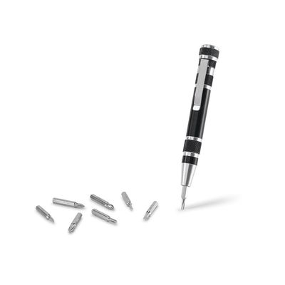 Kit Pen 8 Puntas Destornilladores Negro