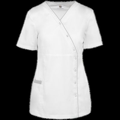 Kimono con botones a presión White M