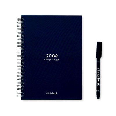 Kit de diario reutilizable con kit de limpieza Azul Marino