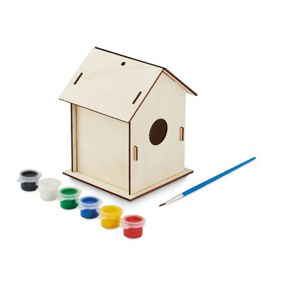 Kit DIY Montaje y Pintura Casita de Pájaros