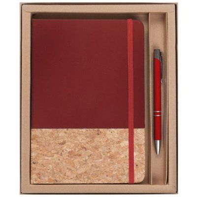 Kit de libreta y bolígrafo Rojo