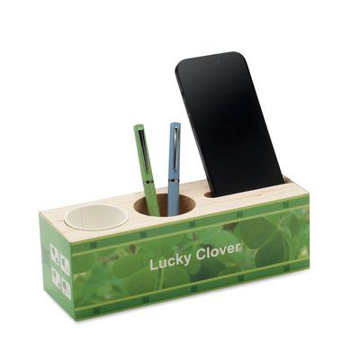 Kit madera con Soportes y Semillas Trébol