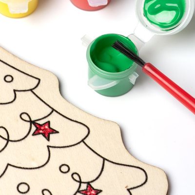 Kit navideño de madera para colorear