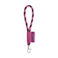 Lanyard corto con mosquetón banda elástica y etiqueta