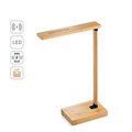Lámpara LED Bambú y Carga Rápida 10W