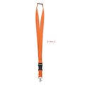 Lanyard 25mm Desmontable con Cierre Naranja