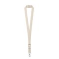 Lanyard de Algodón con cierre seguro Natural Claro