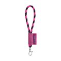 Lanyard corto con mosquetón banda elástica y etiqueta