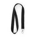 Lanyard con mosquetón Negro