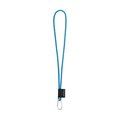 Lanyard de poliamida con etiqueta sublimada Azul