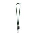 Lanyard de poliamida con etiqueta sublimada Verde Oscuro