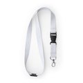 Lanyard de poliéster con mosquetón y hebilla