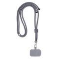 Lanyard portamóvil con cinta ajustable Gris
