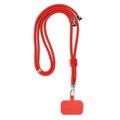 Lanyard portamóvil con cinta ajustable Rojo