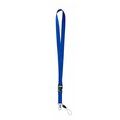 Lanyard Resistente Poliéster con Mosquetón Azul
