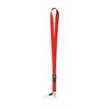 Lanyard Resistente Poliéster con Mosquetón Roj