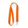 Lanyard de RPET ecológico con mosquetón Naranja Talla Única Adulto