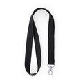 Lanyard de RPET ecológico con mosquetón Negro