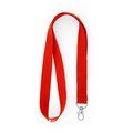 Lanyard de RPET ecológico con mosquetón Rojo