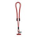 Lanyard con soporte móvil y cable de carga Roj