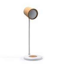 Lámpara con cargador inalámbrico y altavoz Bluetooth Blanco