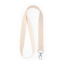 Lanyard de algodón con mosquetón Crudo