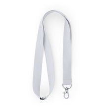 Lanyard de RPET ecológico con mosquetón Blanco