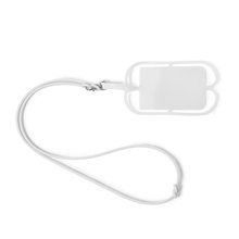 Lanyard de silicona con soporte Blanco