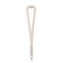 Lanyard de Algodón con cierre seguro Natural Claro