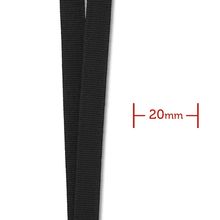 Lanyard 20 mm con Gancho Metálico Negro