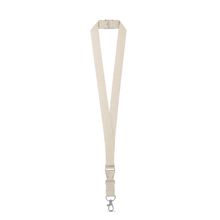 Lanyard de Algodón con cierre seguro Natural Claro