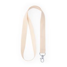 Lanyard de algodón con mosquetón Crudo