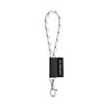 Lanyard corto en poliéster Blanco