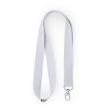 Lanyard de RPET ecológico con mosquetón Blanco