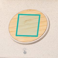 Lámpara con cargador inalámbrico y reloj | ZONA1 | 40 x 40