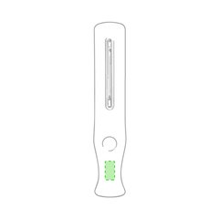 Lámpara de mano con luz UV germicida y esterilizadora publicitaria | Mango centrado | 10 x 20