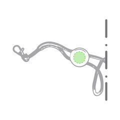 Lanyard ajustable en poliéster de colores | Pieza deslizante | 20 x 20