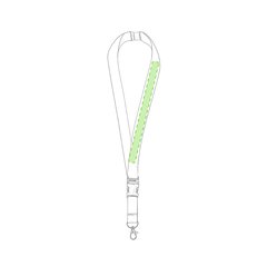 Lanyard de Algodón con Cierre Seguridad Eco | En la tira exterior | 250 x 15