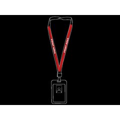 Lanyard con Porta-Acreditación de 2 caras | Laterales | 300 x 7