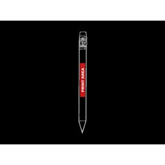 Lápiz con goma 10cm | Cuerpo del lápiz centro | 35 x 5