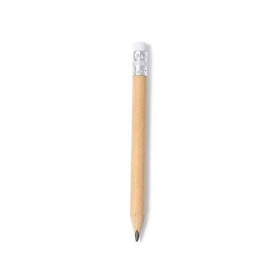 Lápiz mini de madera con goma Crudo Talla Única Infantil