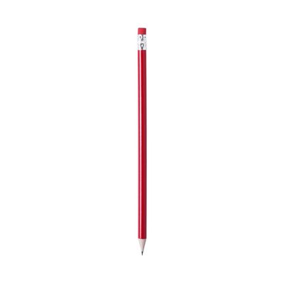 Lápiz de madera de colores con goma a juego Roj