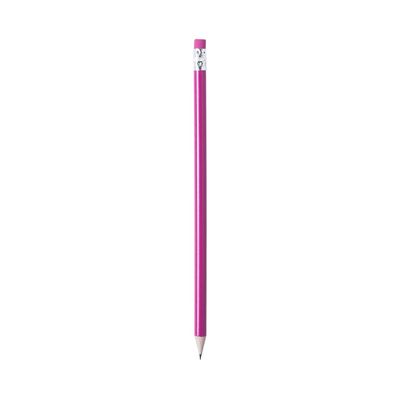 Lápiz de madera de colores con goma a juego Fucsi