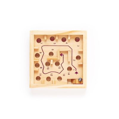 Laberinto de Madera con Bola Metálica