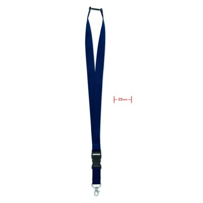 Lanyard 25mm Desmontable con Cierre Azul