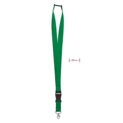 Lanyard 25mm Desmontable con Cierre Verde