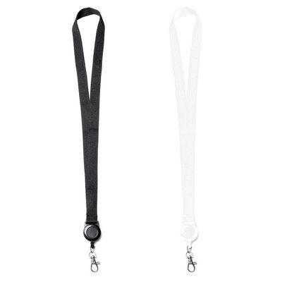 Lanyard con accesorio retráctil y mosquetón