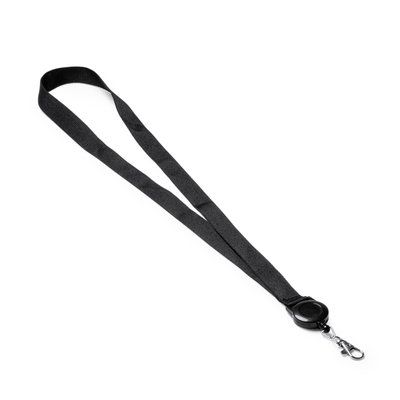 Lanyard con accesorio retráctil y mosquetón