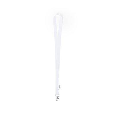 Lanyard Blanco Antibacteriano Poliéster