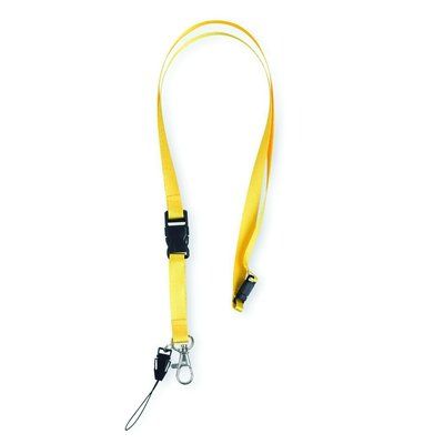 Lanyard Poliéster Suave Amarillo
